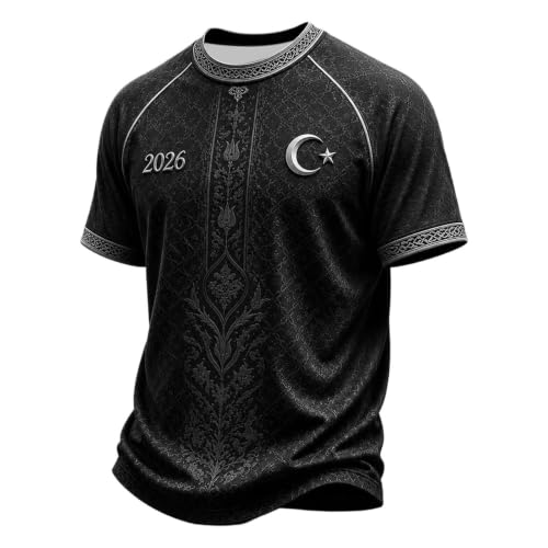 T shirt homme noir col V manches courte chemise hawaienne