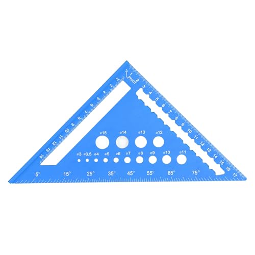 Regla de aluminio de 7 pulgadas para carpintería miniatura 6