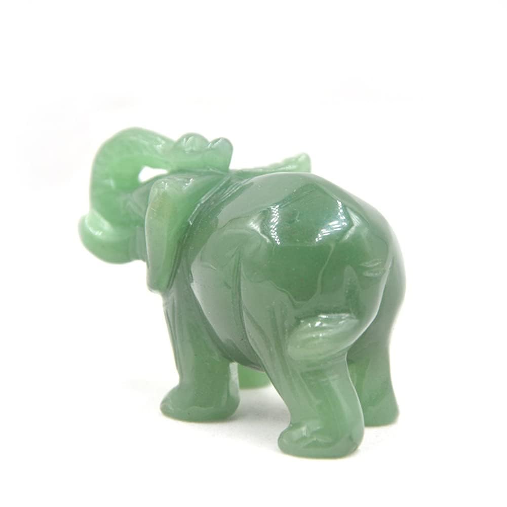 Statua di elefante in giada verde,statuette di elefanti portafortuna