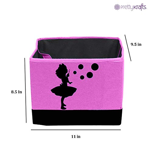 Image of PrettyKrafts Toys Storage Box, Storage Organizer for Kids, (Pack of 2) Pink