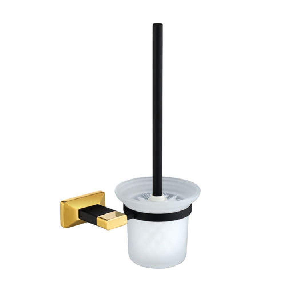 Brosses de Toilette, Brosse de Toilette de Salle de N Mit Unterstützung Wandbild en Laiton Et Tasse en Céramique de Titane
