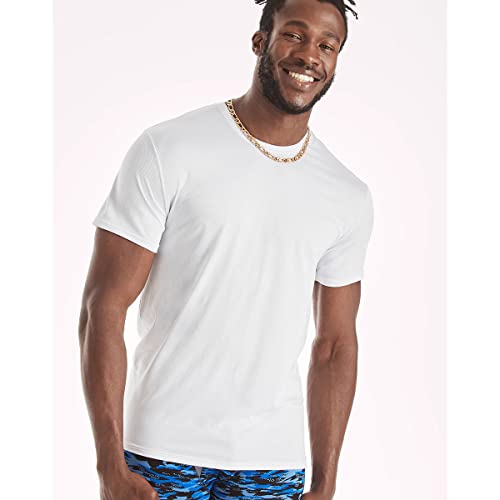 Hanes Men's Ultimate X-Temp Mesh Crewneck Undershirts, 4-Pack White L2