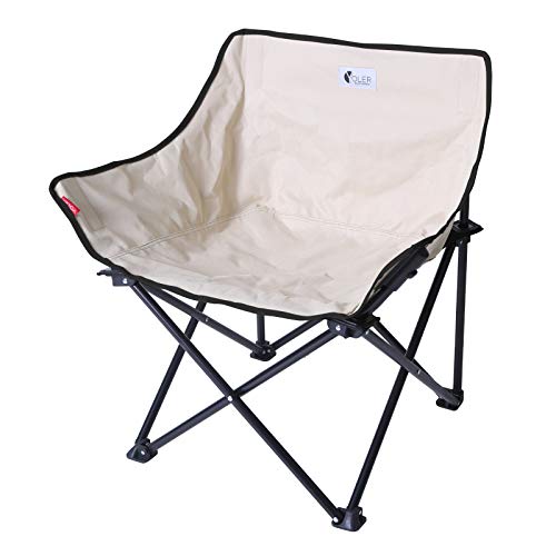 ヨーラー(YOLER) アウトドア キャンプチェア イスに包まれて休もう ローチェア 耐荷重約130KG 折りたたみ 収束型チェア 背もたれ付 YR-BVC(白色)