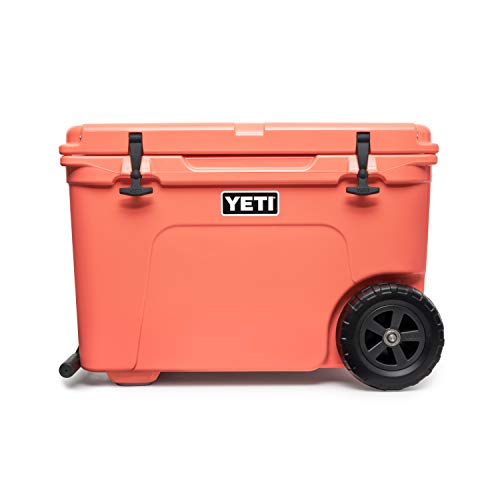 YETI Tundra Haul Portable Wheeled Cooler, Coral
