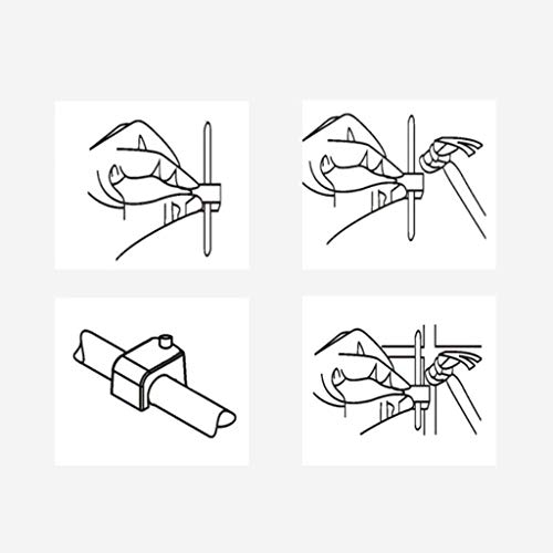 Lvcky Kabelschellen, 8 mm, rund, Stahlnagel-Kabelschellen, Schwarz, 100er-Packung