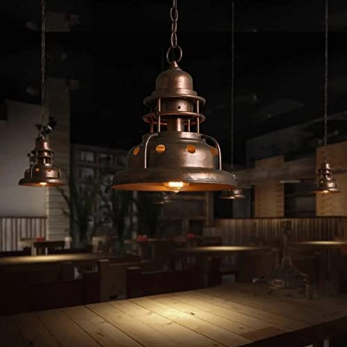 Plafonnier encastré E27 rétro en fer noir pour décoration de bar - 5