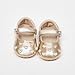 yibubu Fashion Gold Bow Baby Girl Shoes Soft Sole Crib Shoes for Infant & Toddler, Non-Slip First Walkers Newborn Baby Mary Jane Flats (6706GD, Infant, 6 Months, Age, US Footwear Size System, Medium)
