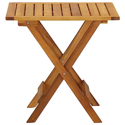 Vetnasa Bistro Table 18.1\"x18.1\"x18.5\" Solid Acacia Wood