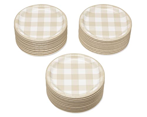 American Greetings Thanksgiving Party Supplies, Plaid Paper Dessert Plates (36-Count) #TOP1