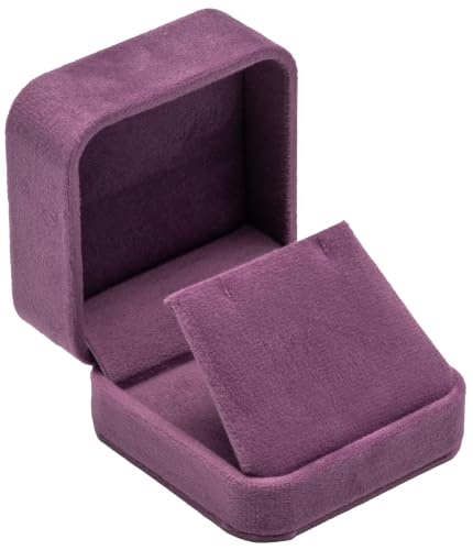 Giftop Velvet Earring Gift Boxes Jewelry Case Holder (Purple)
