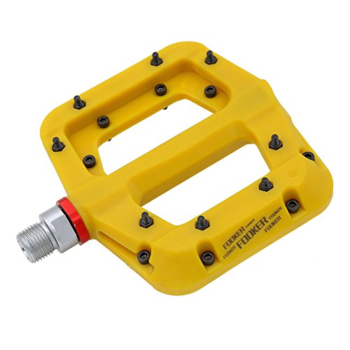 FOOKER MTB Pedals Mountain Bike Pedals 3 Bearing Non-Slip Lightweight Nylon Fiber Bicycle