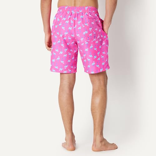 Image of Amazon Essentials Men's 9 inch Swim Trunks with Mesh Lining, Pockets, Drawstring Closure