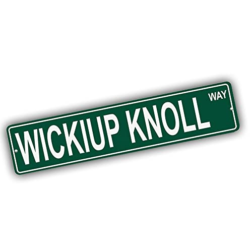 Brotherhood Aluminum Street Sign for Wickiup Knoll - Wyoming Man Cave Decor