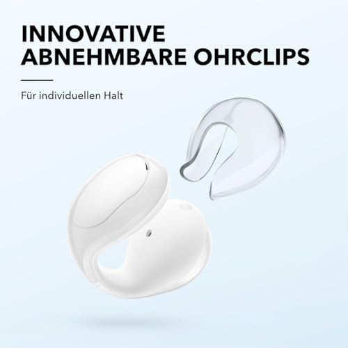 soundcore C30i by Anker, Open-Ear Earbuds, Clip On Kopfhörer, Leichtes Design, Stabiler Halt, Abnehmbare Klammern, Intensiver Klang, 30h Wiedergabe, IPX4 Wasserschutz für Sport/Fitnessstudio 3