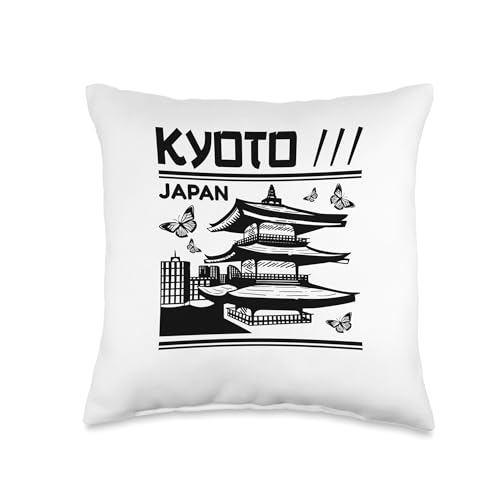 Kyoto Japan Landmark Butterfly Throw Pillow