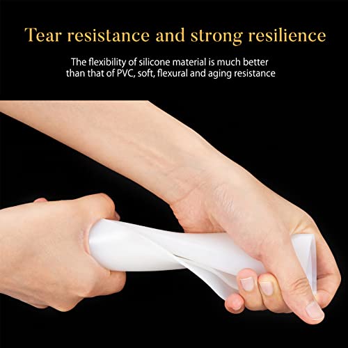 BENECREAT 2 STÜCKE Weiße Silikongummiplatte 250x250x3mm Hochtemperaturbeständige Dichtungsplatte, Verwendet Für Herstellung von Dichtungen Und Dichtungen