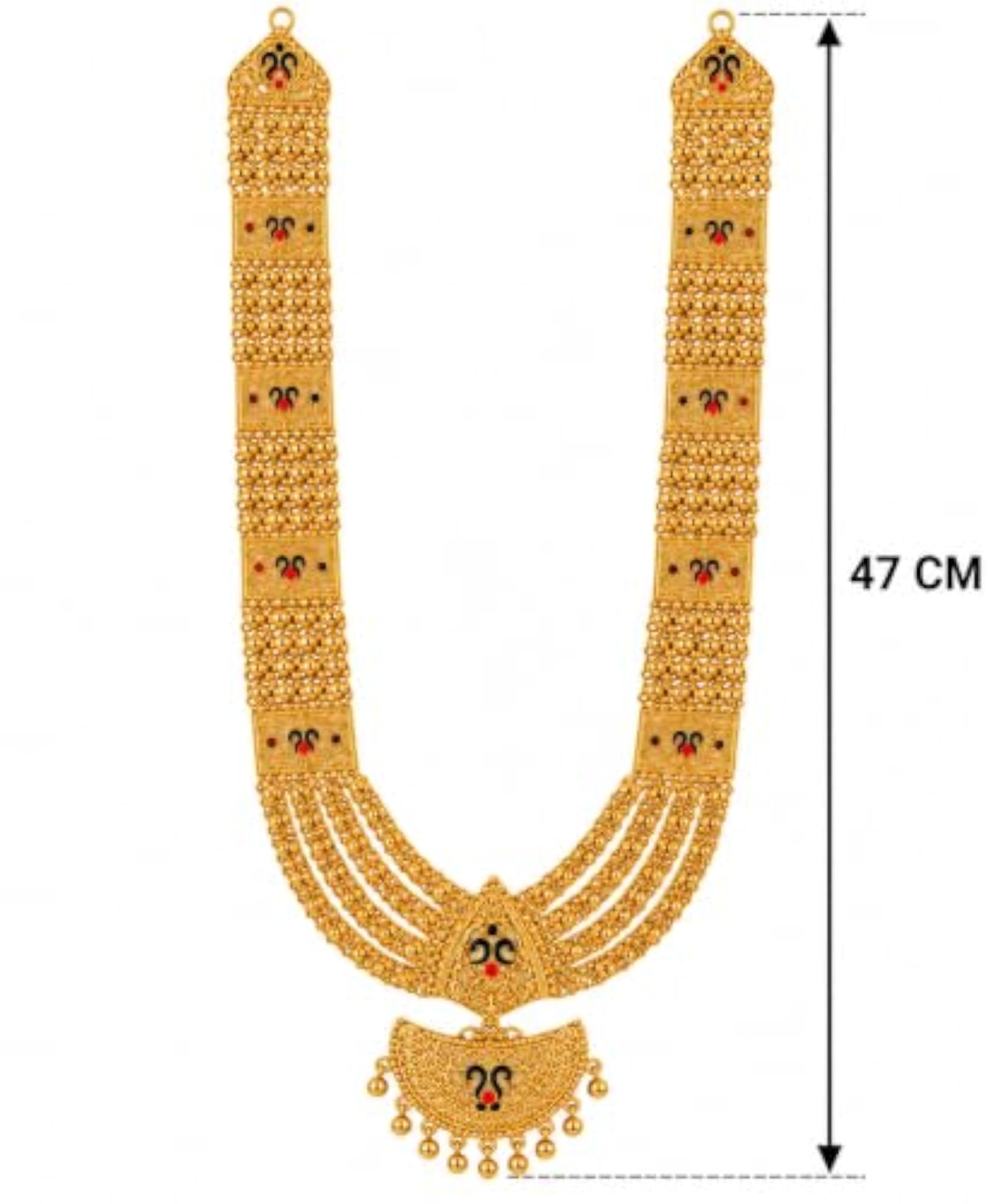 Multi-Layer Long Peacock Necklace, Traditional Art Jewellery