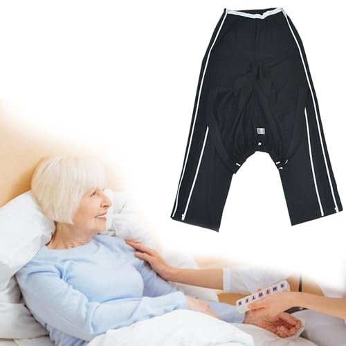 Samnuerly Patienten Pflege Kleidung,Patienten Hosen Mit Reißverschluss Kleidung Für Patienten Mit Behinderungen Bei Älteren Menschen,Lange Zeit,Bettlägerig Patienten Hose (Black L)
