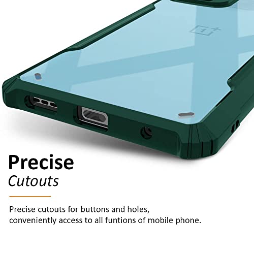 Image of WOW IMAGINE Poly Carbonate + TPU Shockproof Crystal Clear 1+ Oneplus 10T 5G Back Cover Case | 360 Degree Protection | Protective Design | Transparent Back Cover Case For 1+ Oneplus 10T 5G - Green