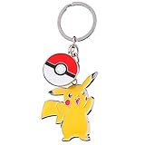 Metall Schlüsselanhänger Pikachu & Pocket Ball - 5 cm