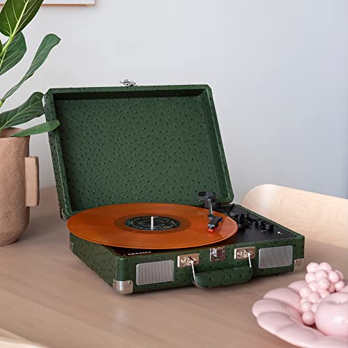 Crosley Cruiser Deluxe Portable Turntable (Green Ostrich) - Les Beatles, Paul McCartney, John Lennon, RIngo Starr, George Harrison Crosley Cruiser Deluxe Portable Turntable (Green Ostrich) – Image 4