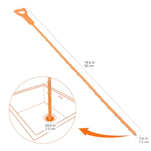 Amazon Basics Drain Clog Remover Tool, Includes 5 Plastic and 1 Stainless Drain Snakes, Effectively Clean Hair and Other Clog for Toilet, Kitchen Sink, Bathroom Tub, 6 Pack - Image 6