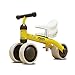 OLYSPM Bicicleta Sin Pedales para Niños 10-36 Meses,Triciclos Bebes,Correpasillos Bebes De Sillín Ajustables,Bicicleta Infantil Sin Pedales(Amarillo)