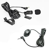 CCeCCe 2 Pack Car Microphone 3.5mm Car Radio Mic Replacement Voice Input External Microphone Assembly for Pioneer Kenwood Boss JVC Sony Car Stereo Media Vehicle Head Unit Radio Receiver Audio DVD