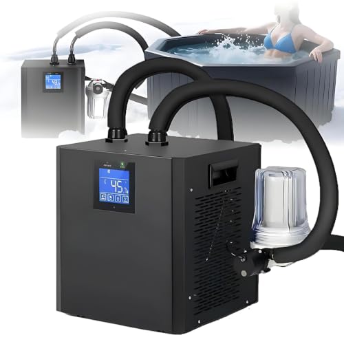 MIAOXIAOLONG Enfriador De Agua para Baño De Hielo - Enfriador De Inmersión Fría De 1/3 HP con Filtro Externo, Bomba Y Control Remoto - para Uso Doméstico