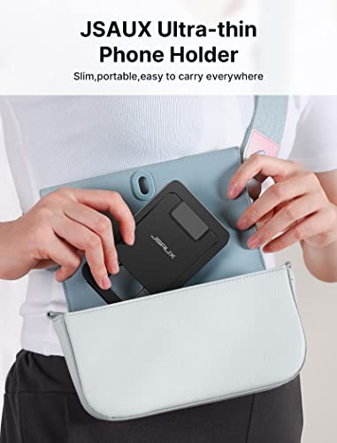 JSAUX スマホスタンド 卓上 携帯スタンド 折りたたみ 角度調整可能 iPhoneに対応用スタンド 持ち運びに便利 アルミ製 滑り止め 4-8インチ iPhone 15 14 13 12 11 Pro Max X Xr Switch Kindleなどに対応 黒