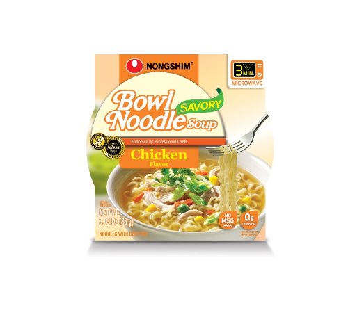 Nongshim Savory Chicken Noodle Bowl, 18-Count