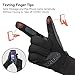 OZERO Winter Gloves for Women Touch Screen Non-Slip Silica Gel Thermal for Phone Texting - Windproof for Hiking Running Cycling Driving - Black (Medium)