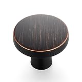 Ravinte 15 Pack Drawer Pulls 1-1/4 Inch Kitchen Cabinet Knobs Solid Round Dresser Drawer Knobs Oil-Rubbed Bronze Dresser Knobs Drawer Knobs Simple Cabinet Hardware for Cupboard Drawer Pulls