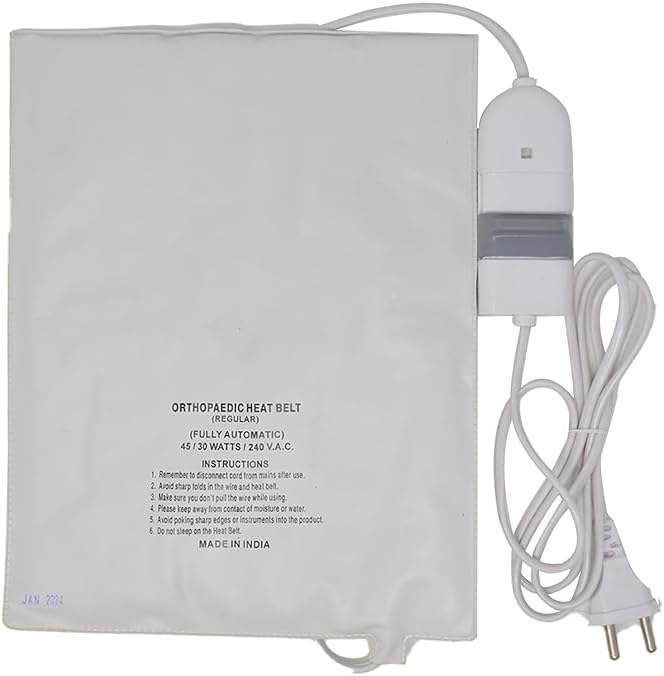 PAXMAX Plain white Orthopaedic Heating Pad for pain relief, period cramp relief, electric heating pad, heating pad for back pain (with auto Temperature Control)