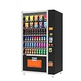 Glass Front Combo Vending Machine, Snack & Drink Vending Machine with LED Lighting & Smart Control System...