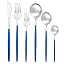 36Pcs Blue Silver