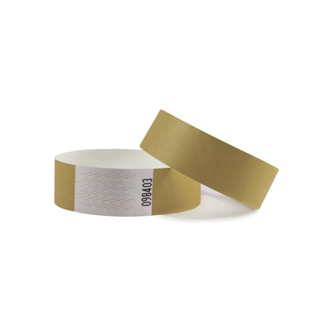 CombiCraft Blank Tyvek Wristbands Gold, per 5000 Pieces, Powerful Adhesive Strip for Long -Term use, Event Band for Access Control or Age Control at Events — image 1