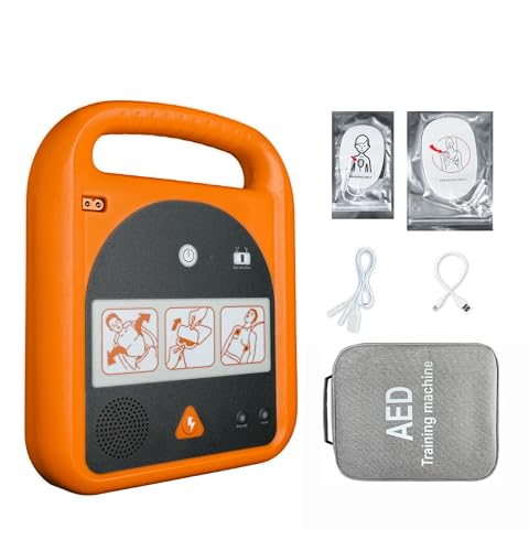 AED Trainer Portable Training Device with 4 Scenarios English Voice Prompts Only for First Aid Beginners Trainee Students