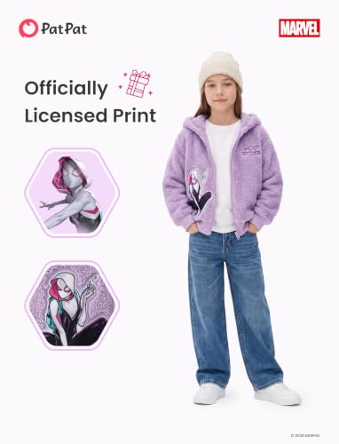 Image of Disney Girl /Boy Fleece Jacket Zipper Sherpa Fuzzy Hoodie Winter Coat 2-13Y