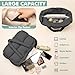 CarryWise Puffer Tote Bag for Women, Large Quilted Puffy Handbag Lightweight Satchel Purse for Work Travel Gym Shop (Black)