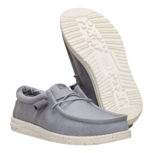 Image of HEYDUDE Men's Wally Stretch Canvas Loafers | Lightweight Slip On Shoes | Casual Walking, Travel & Everyday Style