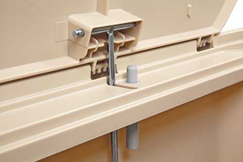 Image of Rubbermaid Commercial Products Streamline Plastic Front Step On Trash Can, 18 Gallon, Beige, Hands-Free Garbage Can for Medical Waste in Hospitals /Lab /Emergency /Patient Rooms