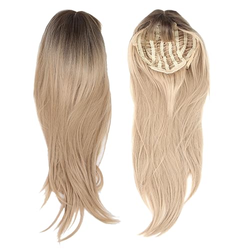 Perruque lace front blonde de 70cm avec frange pour changer de style d'un geste