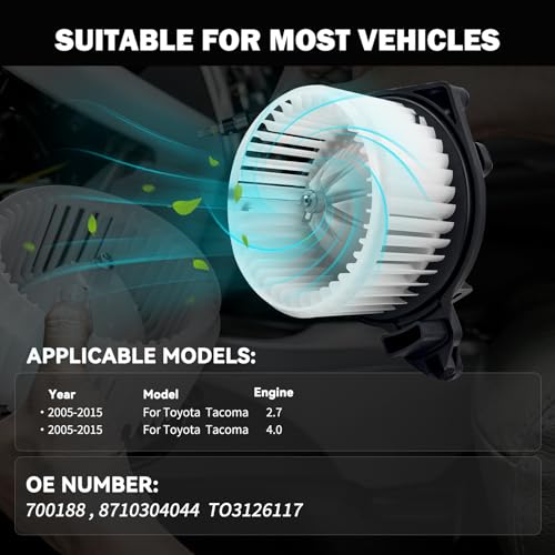 Image of 700188 AC Heater Blower Motor Fan Fit for Toyota Tacoma 2005-2015 8710304044 TO3126117