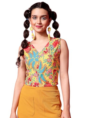Image of PURVAJA Women's Polyester Floral Relaxed Fit Shirt