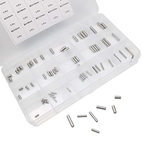 75 Pieces Dowel Pin Stainless Steel Shelf Support Pegs Pin Rod Fasten Elements Assortment Kit
