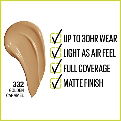 Maybelline 041554559422 Super Stay Full Coverage Liquid Foundation Active Wear Makeup, Up To 30Hr Wear, Transfer, Sweat & Water Resistant, Matte Finish, Golden Caramel thumb #1
