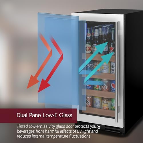 Image of Allavino 15 inch Wide Reserva Series Stainless Steel Left Hinge Beverage Center