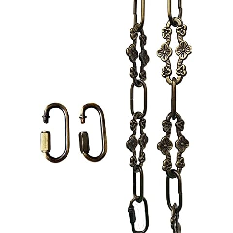 WOERFU 30 inch Antique Bronze Finish Decorative Plum Buckle Chain for Hanging, Lighting Cover