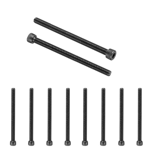 Image of PATIKIL 10 Pcs M8 x 110 mm Hex Socket Head Cap Screws Bolts, 12.9 Grade Carbon Steel Socket Drive Screws, Black Oxide, Full Threads